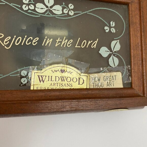 Wildwood Artisans Religious Faith Music Box Solid Cherry Wood Wooden Sounds - Picture 3 of 10
